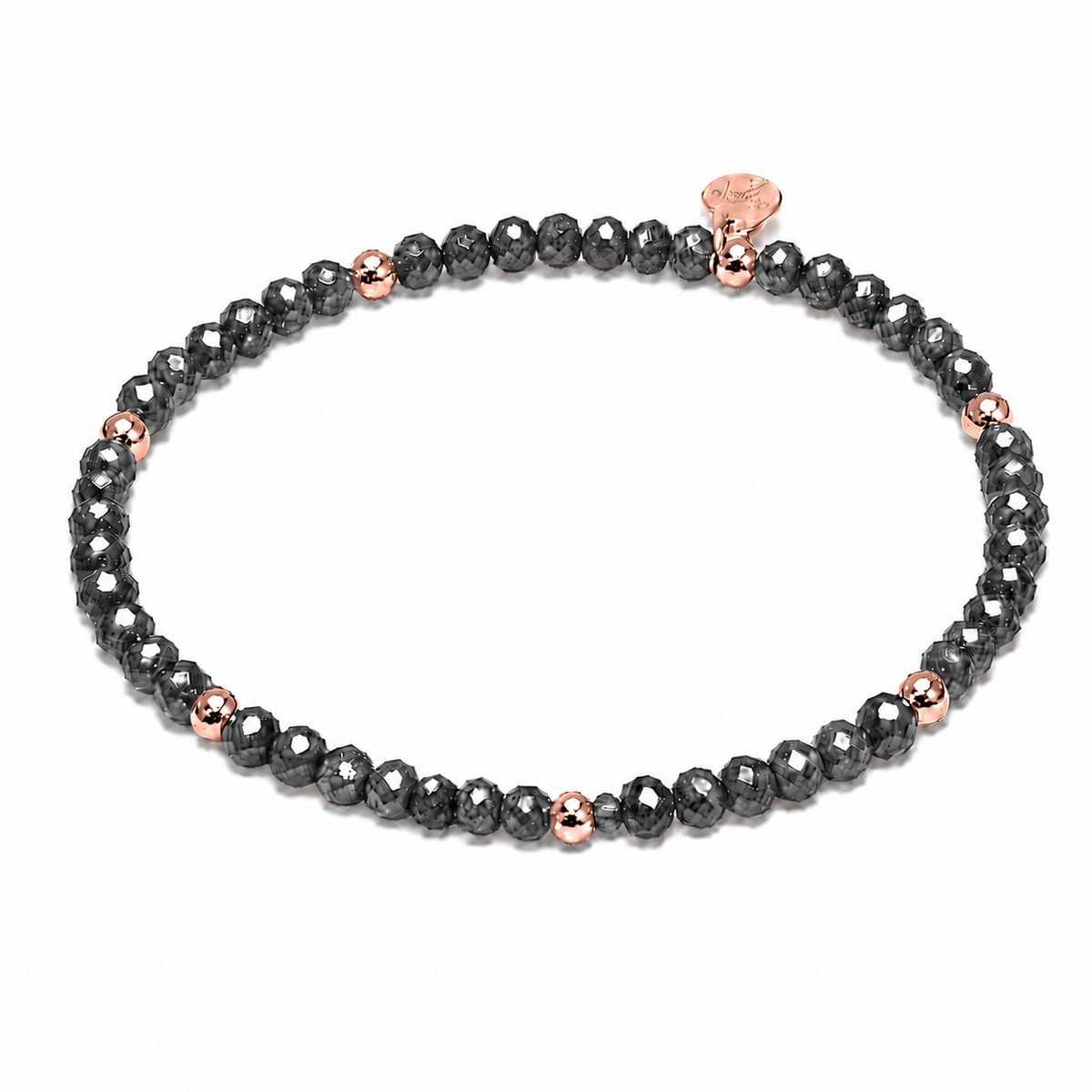 FACETTARMBAND -ELLA- DUNKELGRAU