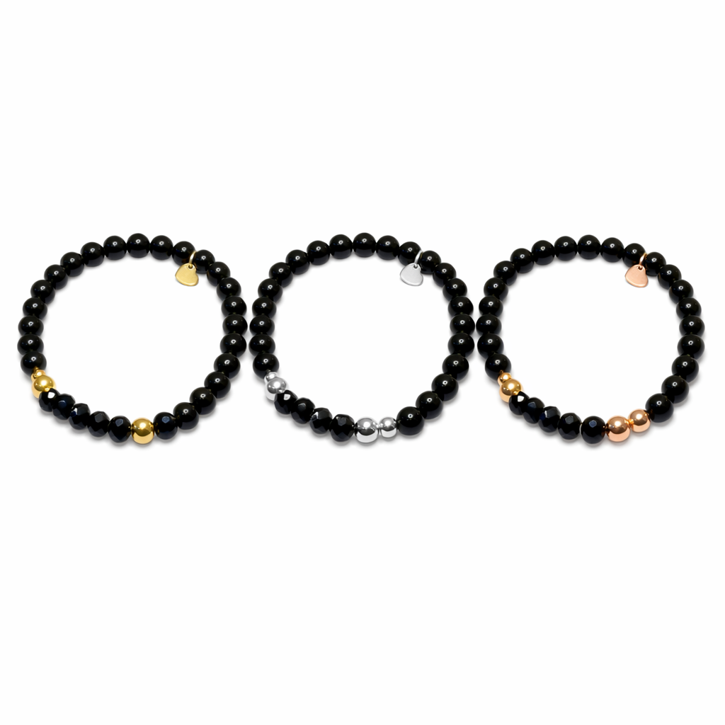 NATURSTEINARMBAND -TAMEA- SCHWARZ
