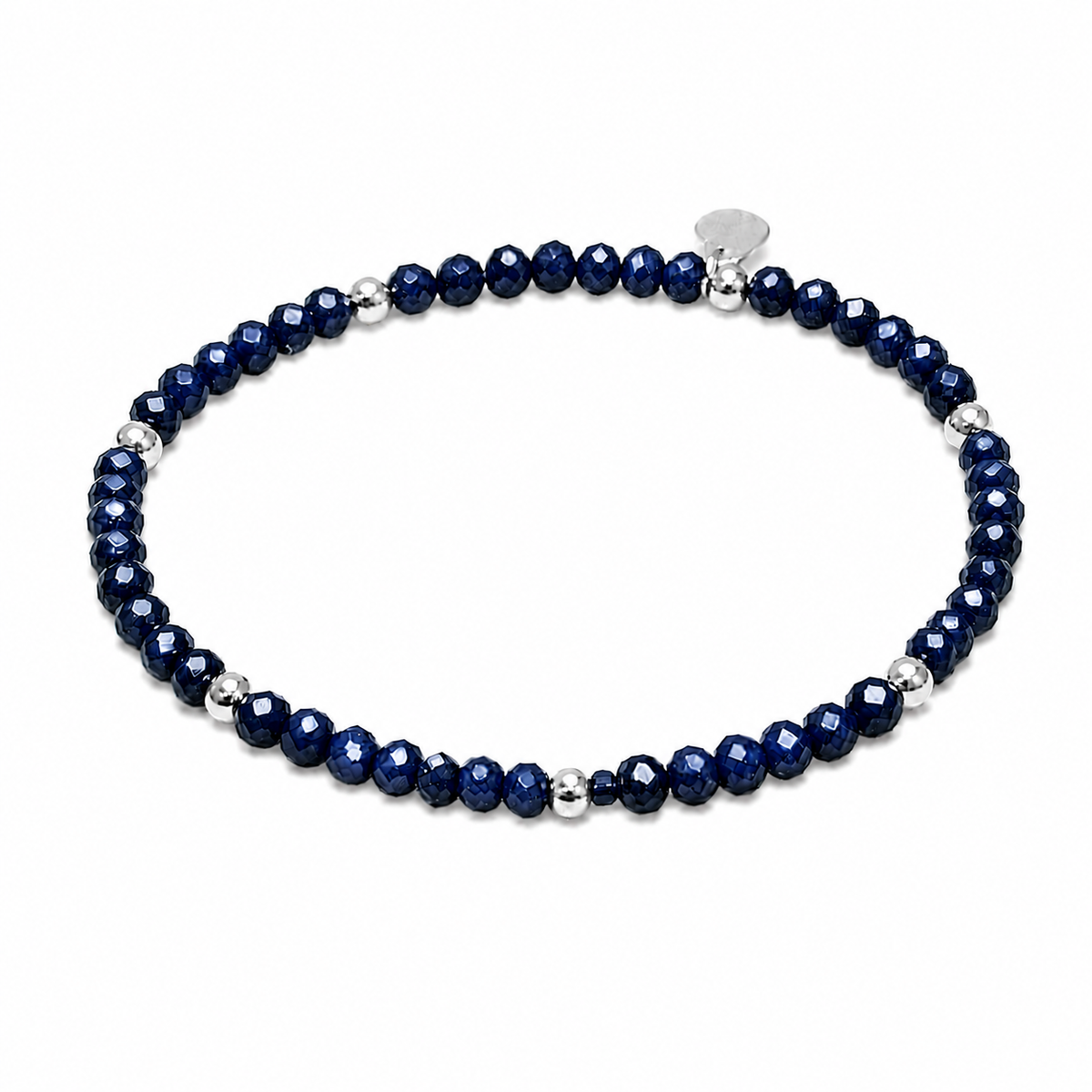 FACETTARMBAND -ELLA- DUNKELBLAU