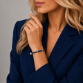 FACETTARMBAND -ELLA- DUNKELBLAU