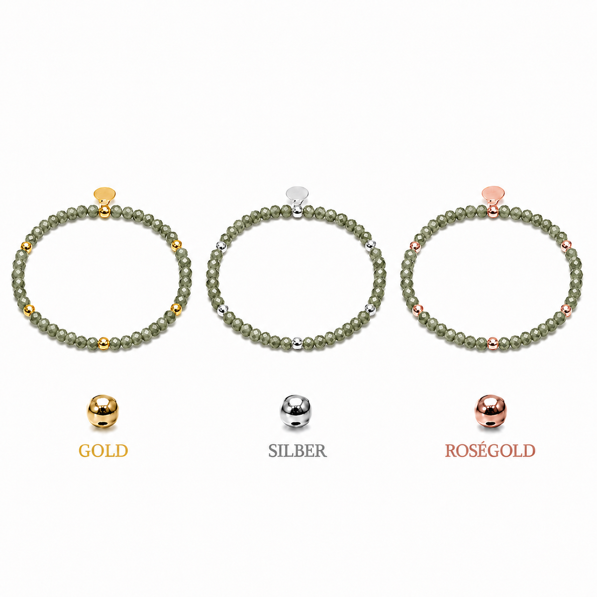 FACETTARMBAND -ELLA- OLIV