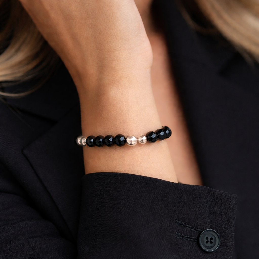NATURSTEINARMBAND -TAMEA- SCHWARZ