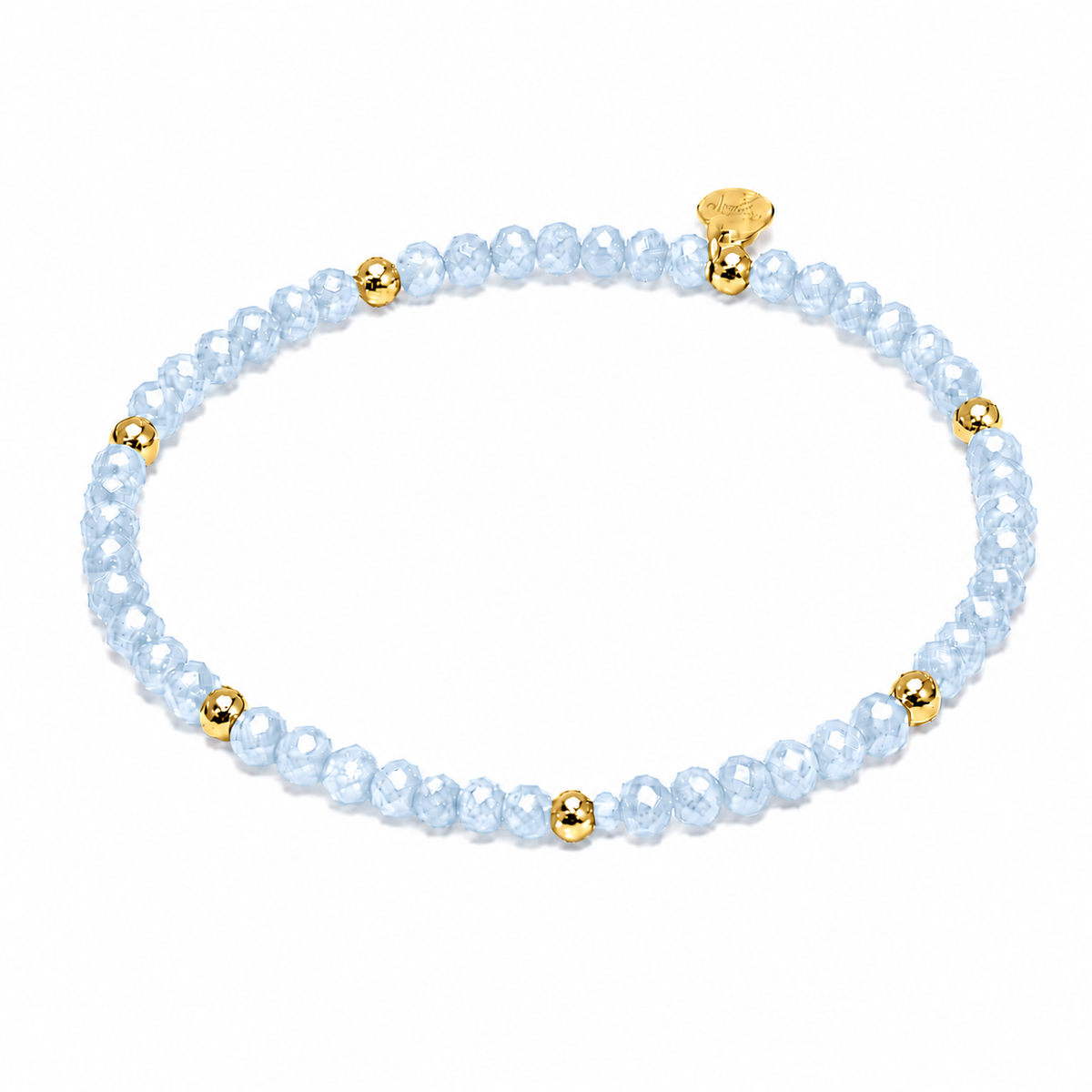 FACETTARMBAND -ELLA- HELLBLAU