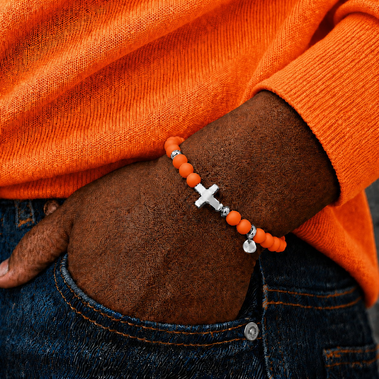 ARMBAND -JEAN- ORANGE