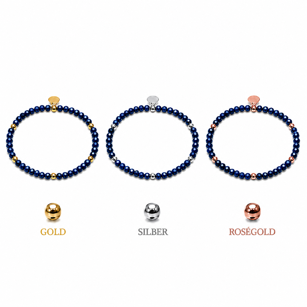 FACETTARMBAND -ELLA- DUNKELBLAU