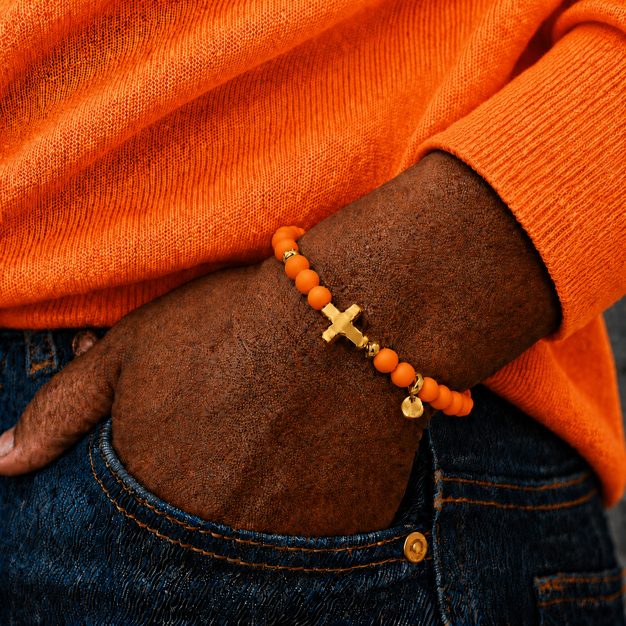 ARMBAND -JEAN- ORANGE