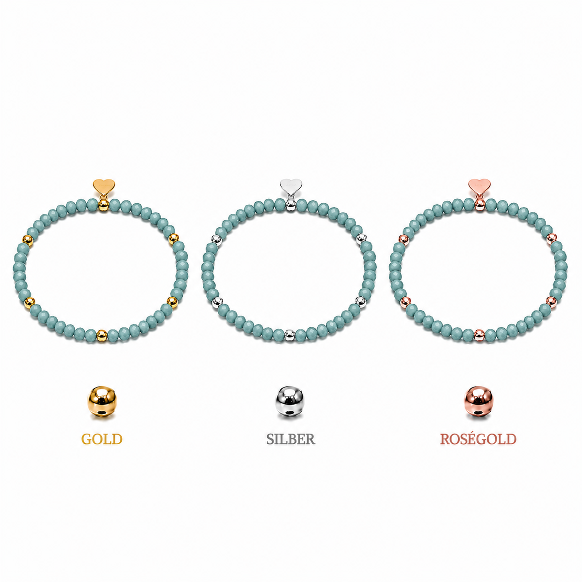 FACETTARMBAND -ELLA- PETROL