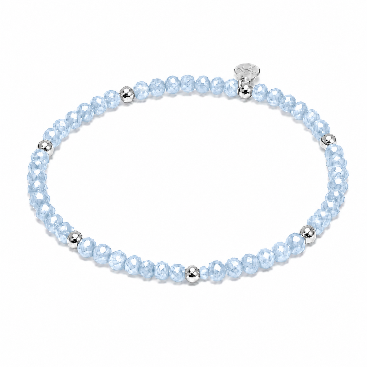 FACETTARMBAND -ELLA- HELLBLAU