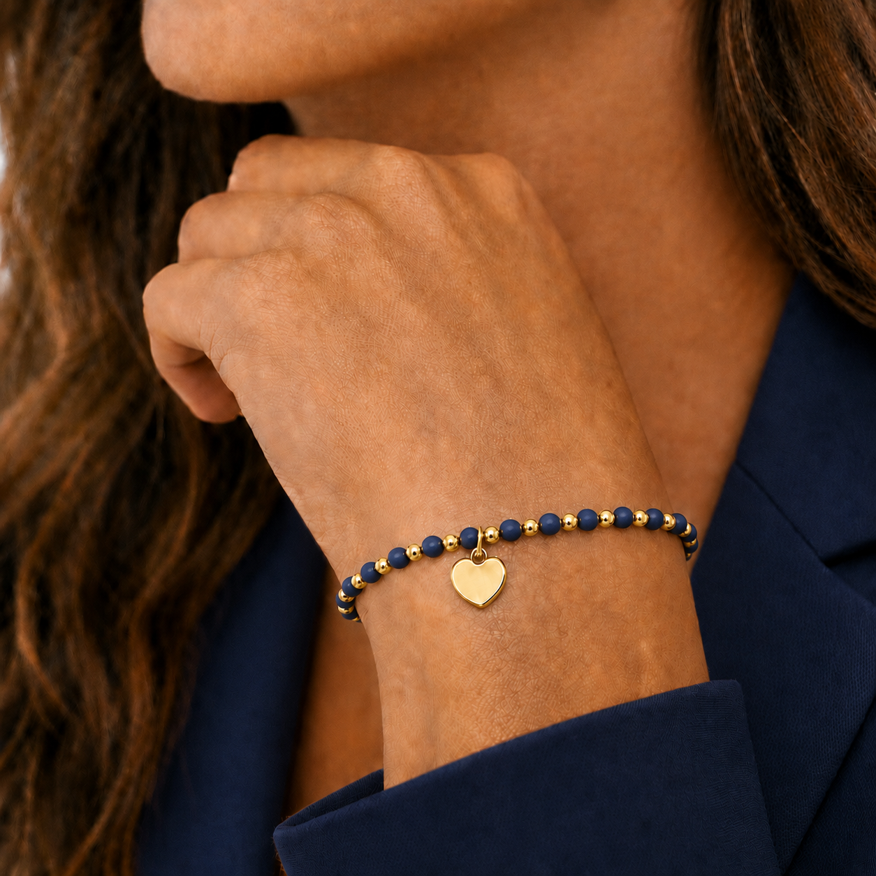 ARMBAND -CORA- DUNKELBLAU