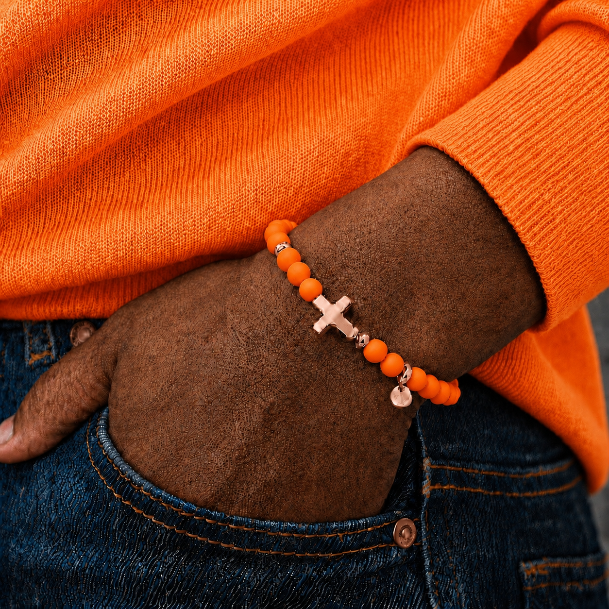 ARMBAND -JEAN- ORANGE
