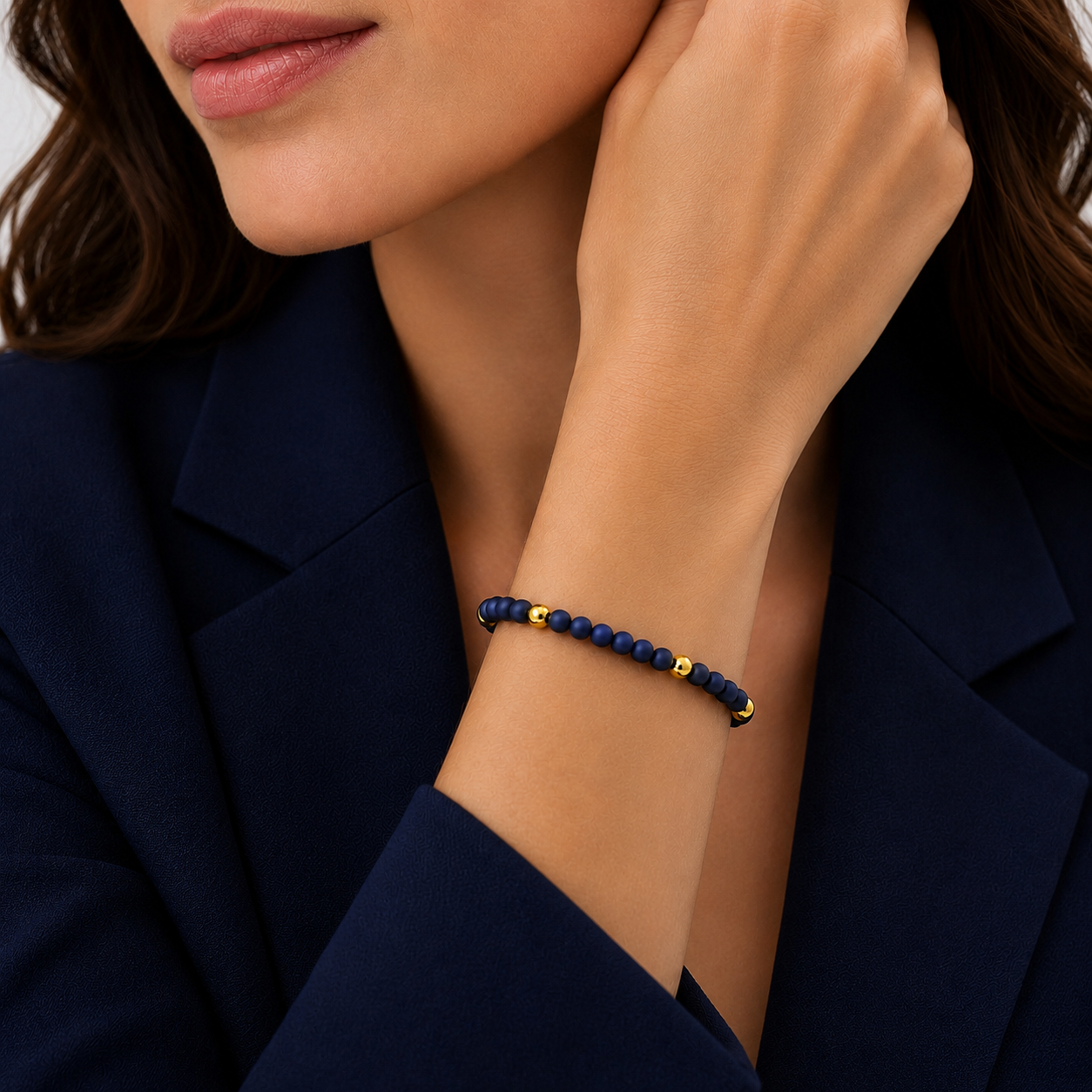 ARMBAND -CHANTAL- DUNKELBLAU