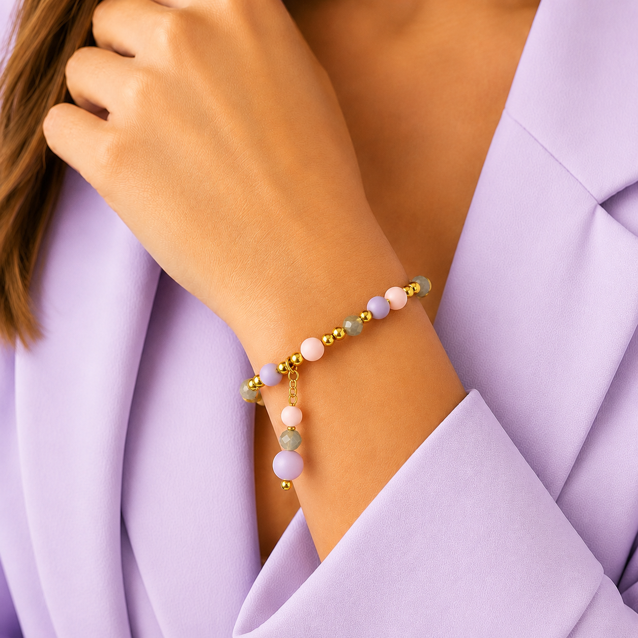 ARMBAND -ORCHIDEA- FLIEDER