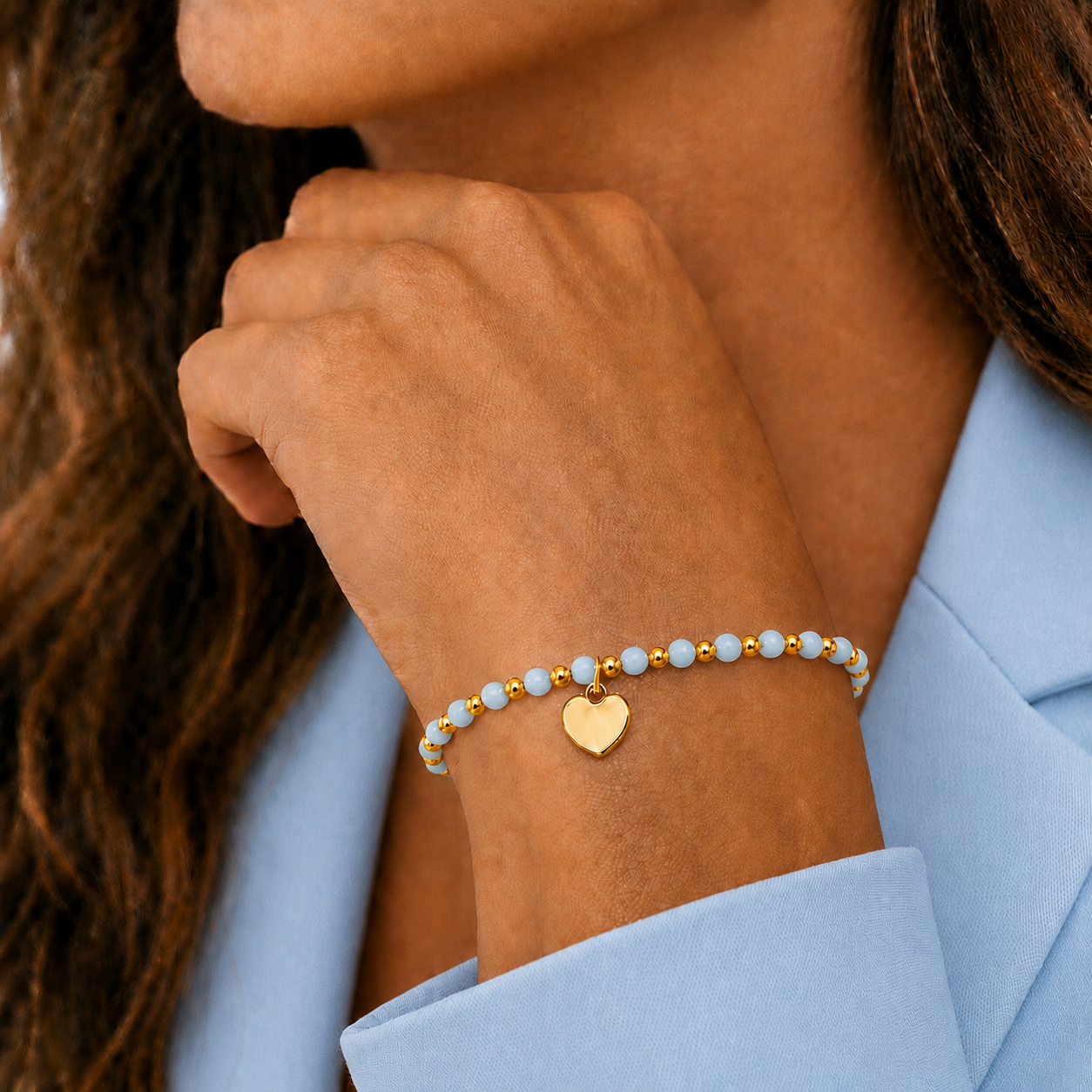 ARMBAND -CORA- HELLBLAU