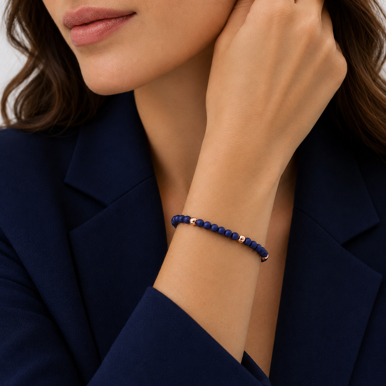 ARMBAND -CHANTAL- DUNKELBLAU