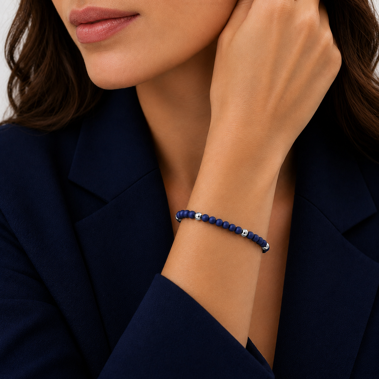 ARMBAND -CHANTAL- DUNKELBLAU