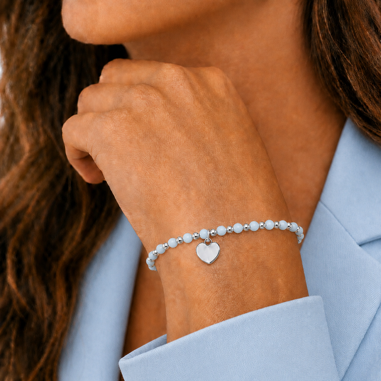 ARMBAND -CORA- HELLBLAU